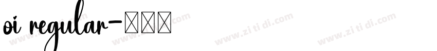 oi regular字体转换